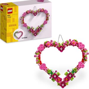 heart ornament toy kids' arts & crafts kit incl. a display model with flowers